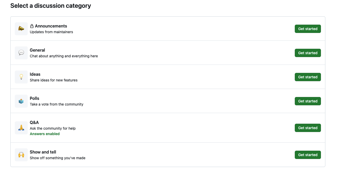 Github Discussion 功能建议